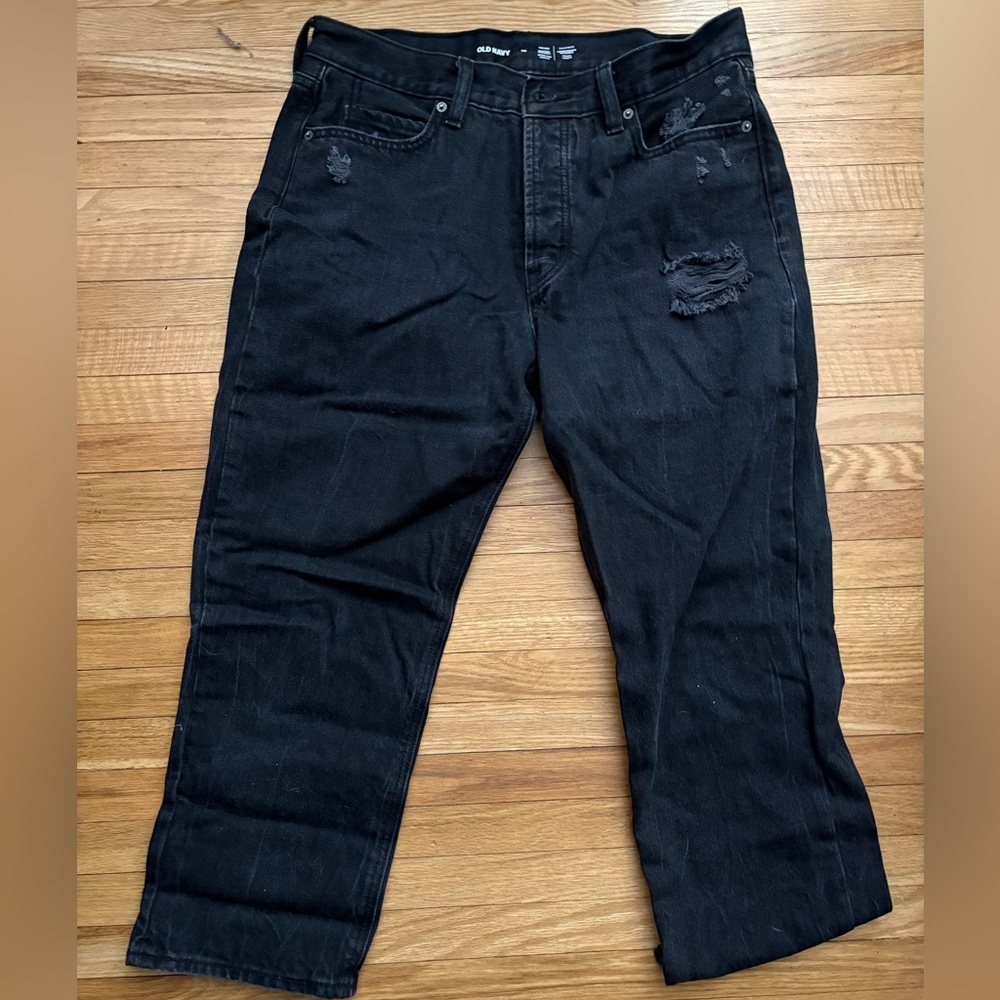 Black denim jeans